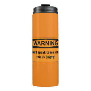 Bouteilles Isothermes Tasse thermique de voyage de café d'avertissement