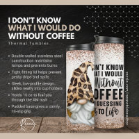 Tasse Thermique Drôle de Gnome sans Café