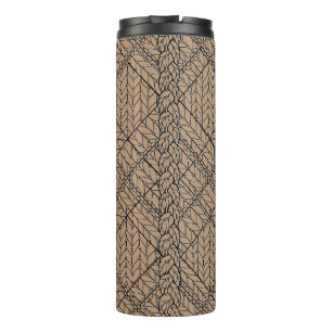 BOUTEILLES ISOTHERMES TASSE THERMIQUE EN MAILLE ARGYLE TAN