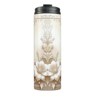 Bouteilles Isothermes Tasse Thermique Fleurs d'Ivoire