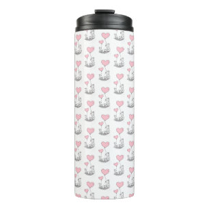 Bouteilles Isothermes Tasse Thermique Foxy Pink Cœurs