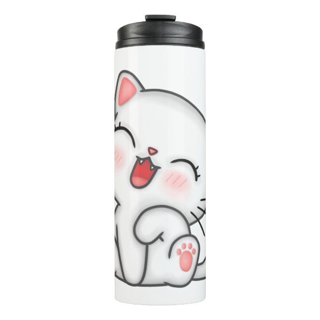 Bouteilles Isothermes Tasse thermique imprimée avec un chaton mignon (Devant)