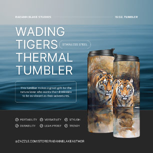 Bouteilles Isothermes Tasse Thermique Imprimée Tigres Pataugeant