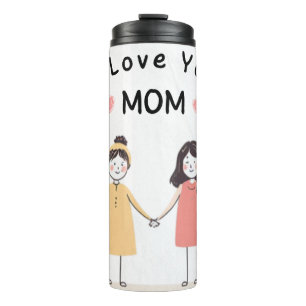 Bouteilles Isothermes Tasse Thermique "Je t'aime Maman" Cadeau de fête