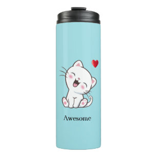 Bouteilles Isothermes Tasse Thermique Mignon Chat & Cœur