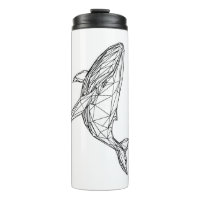 Tasse Thermique Minimaliste Géométrique Baleine