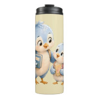 Tasse Thermique Petits Oiseaux Bleus Mignons Frère