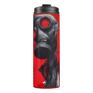 Bouteilles Isothermes Tasse Thermique Rouge Noir Polka Déchets Masque à