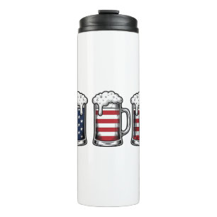 Bouteilles Isothermes Tasses à bière patriotiques Conception de chemise 