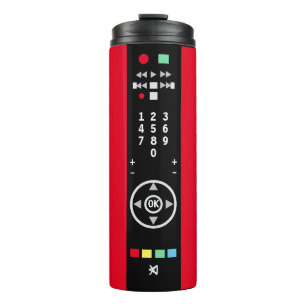 Bouteilles Isothermes Télécommande amusante TV Rouge Noir