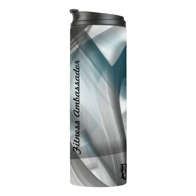 Bouteilles Isothermes Température Trend Art Abstrait Océan Bleu (Tourné sur la droite)