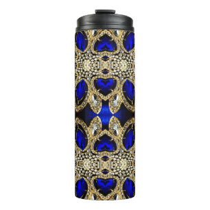 Bouteilles Isothermes tendance or turquoise élégant argent bleu profond