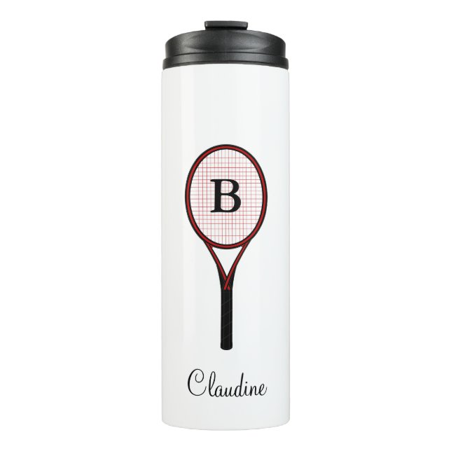 Bouteilles Isothermes Tennis Racket Design Travel Mug Tumblings thermiqu (Devant)