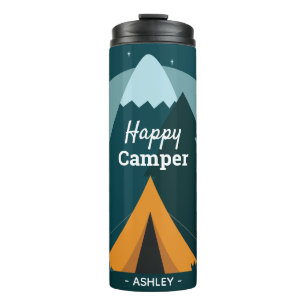 Bouteilles Isothermes Tente Happy Camper et Montagnes