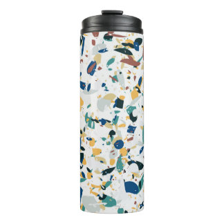 Bouteilles Isothermes Terrazzo motif sans couture. Design abstrait moder