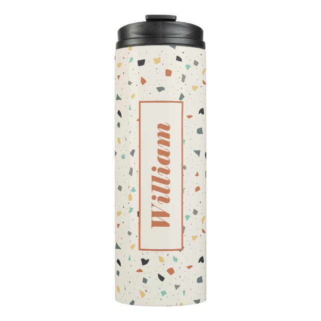 Bouteilles Isothermes Terrazzo Tile Confetti Style Moderne Personnalisé (Devant)