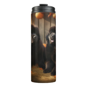 Bouteilles Isothermes Terre-Neuve Chiot Automne Citrouille de plaisir