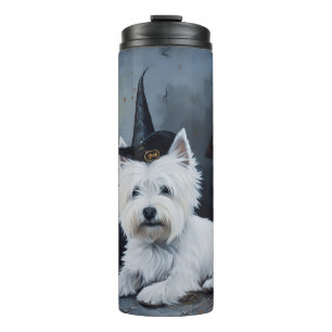 Bouteilles Isothermes Terrier West Highland Blanc Citrouille Halloween