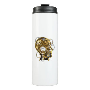 Bouteilles Isothermes Tête de Steampunk avec manomètre