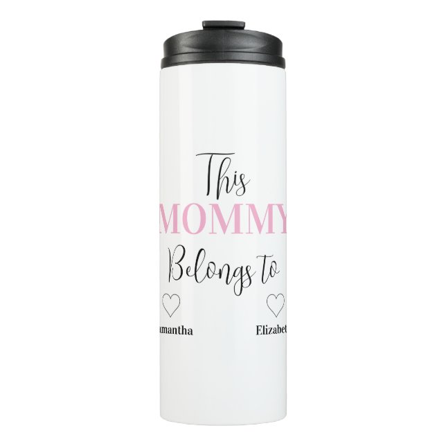 Bouteilles Isothermes Texte personnalisé Fête des Mères Tumbler thermiqu (Devant)