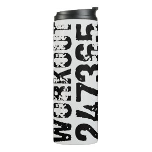 Bouteilles Isothermes Texte usé et rayé Workout 247365 noir