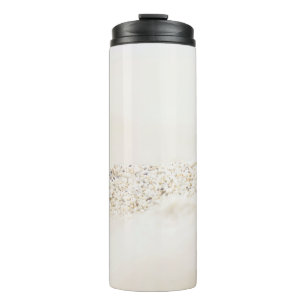 Bouteilles Isothermes textile floral blanc et brun