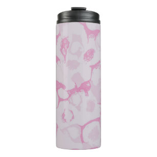Bouteilles Isothermes textile floral rose et blanc