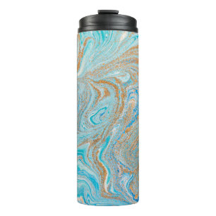 Bouteilles Isothermes texture Abstraite en marbre bleu