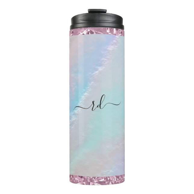Bouteilles Isothermes Texture arc-en-ciel Abstraite et cristal rose (Devant)
