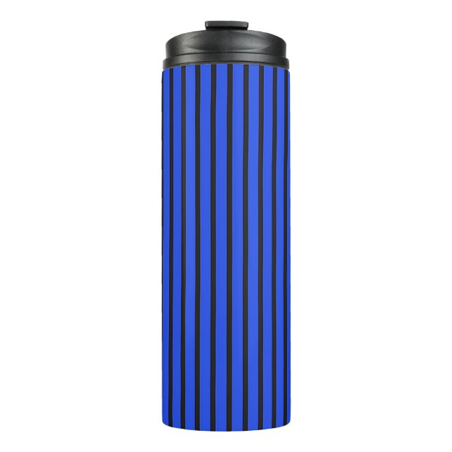 Bouteilles Isothermes texture rayée bleue (Devant)