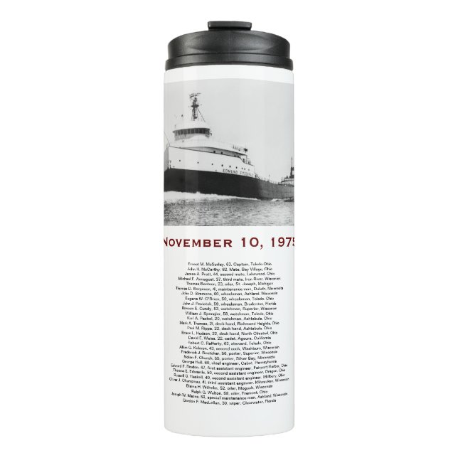 Bouteilles Isothermes The Edmund Fitzgerald with Crew Names Mug (Devant)