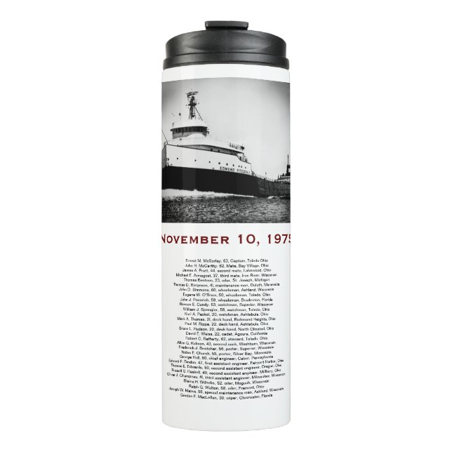 Bouteilles Isothermes The Edmund Fitzgerald with Crew Names Mug (Devant)