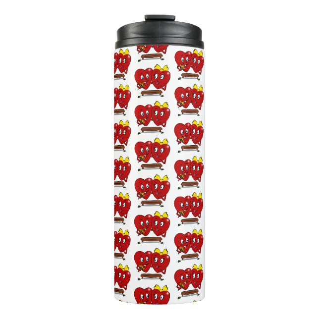 Bouteilles Isothermes Thermal Tumbler Couple Red Hearts (Devant)