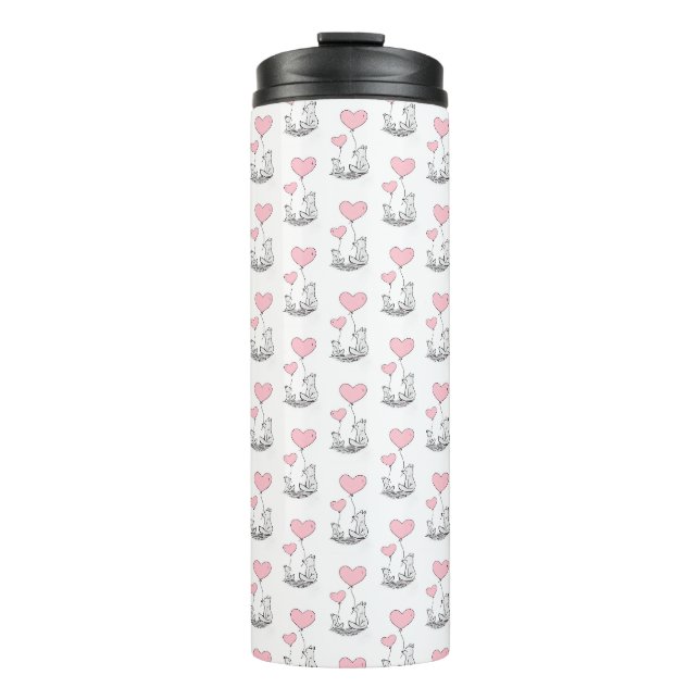 Bouteilles Isothermes Thermal Tumbler Foxy Pink Hearts (Devant)