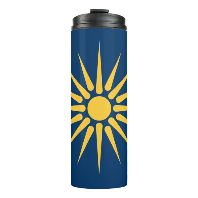 Bouteilles Isothermes Thermal Tumbler with flag of Macedonia, Greece (Devant)