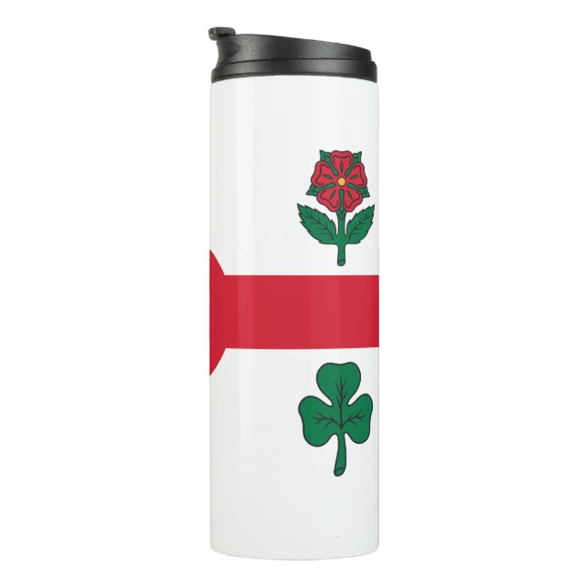 Bouteilles Isothermes Thermal Tumbler with flag of Montreal, Canada (Tourné sur la droite)