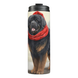 Bouteilles Isothermes Tibetan Mastiff dans la neige Noël