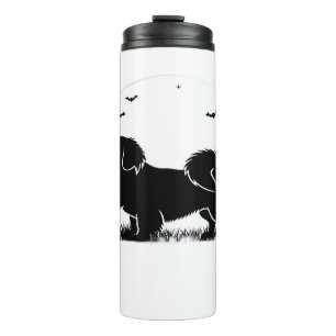 Bouteilles Isothermes Tibetan Spaniel Chien � Silhouette de la Lune d'Ha