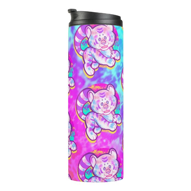 Bouteilles Isothermes Tigre neige mignonne Neon Kidcore (Tourné sur la droite)