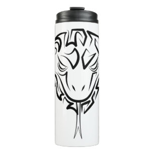 Bouteilles Isothermes Tigre tribal noir et blanc