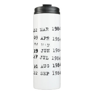 Bouteilles Isothermes Timbres de bibliothèque Date d'échéance 1984