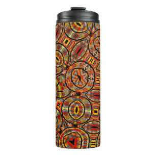 Bouteilles Isothermes Tissu africain coloré - motif sans soucis, écoeura