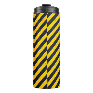 Bouteilles Isothermes Tissu rayé jaune et noir