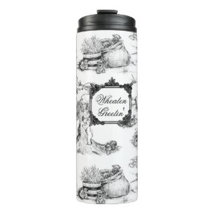 Bouteilles Isothermes Toile noire WHEATEN Terrier avec personnalisation