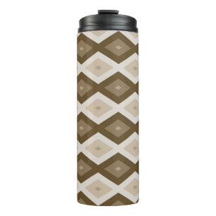 Bouteilles Isothermes Tons de motif diamant brun
