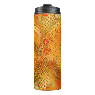 Bouteilles Isothermes Tons orange terreux Paisley