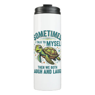Bouteilles Isothermes Tortue Drôle Qui Se Parle À Moi-Même Design De Che