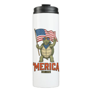 Bouteilles Isothermes Tortue Patriotique ‘Merica Vintage Vector