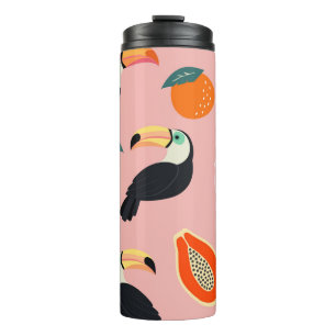 Bouteilles Isothermes Toucan aux fruits tropicaux Abstraits