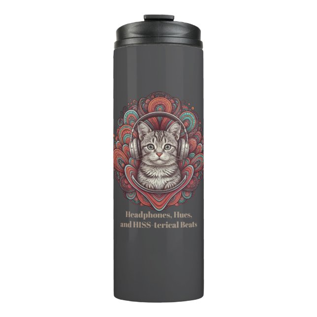 Bouteilles Isothermes Toucheuse Vibe Kitty super - Tabby Argent (Devant)